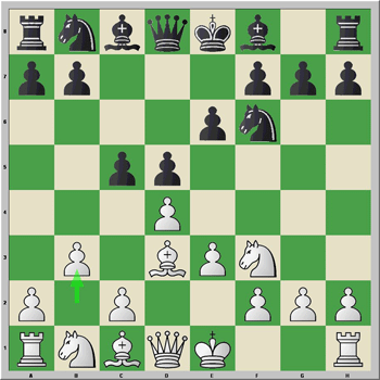 1.d4 d5 2.Cf3 Cf6 3.e3 e6 4.Ad3 c5 5.b3